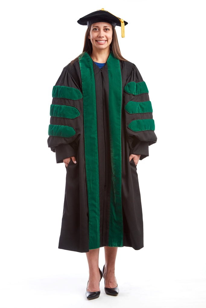 Shiny Green Graduation Cap Gown and Tassel | Cap and Gown Direct